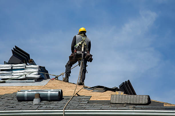 Professional Roof Replacement technician working in Claryville, NY